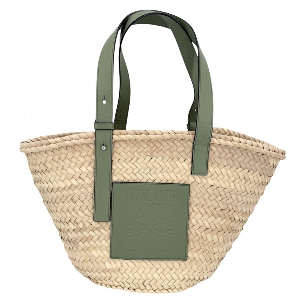 Loewe handbag for women, Anagram basket bag, medium size, palm leaf pattern, ...